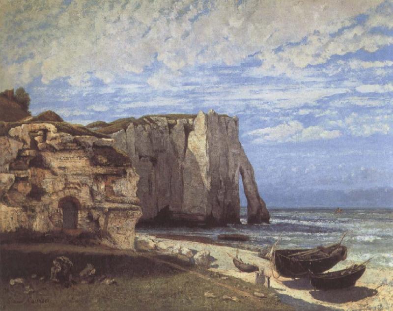Gustave Courbet The Cliff at Etretat after the Storm Norge oil painting art